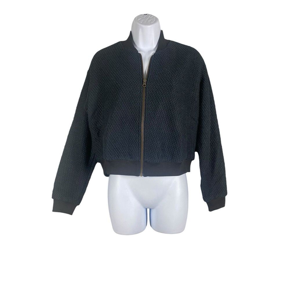 Marine Layer Womens Full Zip Long Sleeve‎ Sweatshirt Jacket in Black Size Small